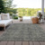 8' X 10' Brown and Black Oriental Washable Non Skid Indoor Outdoor Area Rug