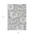 10' X 14' Gray and Ivory Floral Washable Non Skid Indoor Outdoor Area Rug