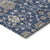 8' X 10' Navy Blue Brown And Beige Floral Washable Indoor Outdoor Area Rug