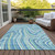 9' X 12' Navy Blue And Denim Blue Abstract Washable Indoor Outdoor Area Rug Transitional Style - Navy Blue, Denim Blue Color