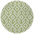 8' Green And Ivory Round Geometric Washable Indoor Outdoor Area Rug Transitional Style - Green, Ivory Color