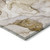 8' Round Taupe Round Abstract Washable Non Skid Indoor Outdoor Area Rug