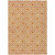 10' X 14' Orange And Ivory Geometric Washable Indoor Outdoor Area Rug Transitional Style - Orange, Ivory Color