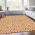 10' X 14' Orange And Ivory Geometric Washable Indoor Outdoor Area Rug Transitional Style - Orange, Ivory Color