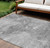 10' X 14' Gray Silver And Charcoal Nautical Washable Indoor Outdoor Area Rug - Gray, Silver, Charcoal