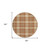8' Brown Black And Beige Round Plaid Washable Indoor Outdoor Area Rug