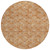 8' Terra Cotta Copper And Beige Round Geometric Washable Indoor Outdoor Area Rug