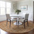 8' Terra Cotta Copper And Beige Round Geometric Washable Indoor Outdoor Area Rug