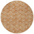 8' Terra Cotta Copper And Beige Round Geometric Washable Indoor Outdoor Area Rug