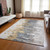 9' X 12' Ivory Charcoal And Silver Abstract Washable Indoor Outdoor Area Rug