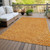 8' X 10' Orange Gray And Ivory Polka Dot Washable Indoor Outdoor Area Rug