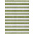 9' X 12' Olive Green Striped Washable Non Skid Indoor Outdoor Area Rug - Olive Green