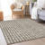 8' X 10' Brown Taupe And Ivory Geometric Washable Indoor Outdoor Area Rug