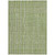 9' X 12' Green Ivory And Gray Striped Washable Indoor Outdoor Area Rug