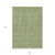 9' X 12' Green Ivory And Gray Striped Washable Indoor Outdoor Area Rug