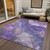 8' X 10' Lavender And Ivory Floral Washable Indoor Outdoor Area Rug - Lavender, Ivory