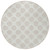 8' Ivory And Gray Round Polka Dot Washable Indoor Outdoor Area Rug