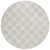 8' Ivory And Gray Round Polka Dot Washable Indoor Outdoor Area Rug