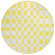 8' Yellow And Gray Round Geometric Washable Indoor Outdoor Area Rug