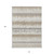 10' X 14' Ivory Gray And Beige Striped Washable Indoor Outdoor Area Rug