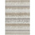 10' X 14' Ivory Gray And Beige Striped Washable Indoor Outdoor Area Rug