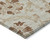 8' X 10' Terra Cotta Copper And Beige Floral Washable Indoor Outdoor Area Rug
