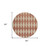 8' Orange And Copper Round Geometric Washable Indoor Outdoor Area Rug