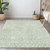 8' X 10' Mint Green And Ivory Geometric Washable Indoor Outdoor Area Rug