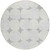 8' Gray And Beige Round Abstract Washable Indoor Outdoor Area Rug