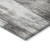 8' Gray And Black Round Abstract Washable Indoor Outdoor Area Rug