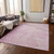 9' X 12' Pink And Ivory Abstract Washable Indoor Outdoor Area Rug - Pink, Ivory
