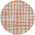 8' Salmon And Ivory Round Abstract Washable Indoor Outdoor Area Rug Transitional Style - Salmon, Ivory Color