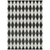 9' X 12' Black Geometric Washable Indoor Outdoor Area Rug