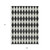 9' X 12' Black Geometric Washable Indoor Outdoor Area Rug