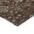 10' X 14' Chocolate Tan And Green Floral Washable Indoor Outdoor Area Rug