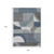8' X 10' Gray Blue And Ivory Geometric Washable Indoor Outdoor Area Rug