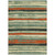 8' X 10' Sage Black And Red Striped Washable Indoor Outdoor Area Rug