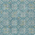 8' X 10' Teal Blue Gray And Gold Floral Washable Indoor Outdoor Area Rug
