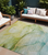 10' X 14' Green Abstract Washable Non Skid Indoor Outdoor Area Rug