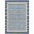 9' X 12' Navy Blue And Denim Blue Striped Washable Indoor Outdoor Area Rug Transitional Style - Navy Blue, Denim Blue Color