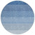 8' Blue And Gray Round Ombre Washable Indoor Outdoor Area Rug