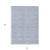 10' X 14' Sky Blue And Denim Blue Striped Washable Indoor Outdoor Area Rug