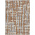 9' X 12' Rust Gray And Ivory Striped Washable Indoor Outdoor Area Rug