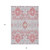 8' X 10' Blush Sky Blue And Brown Oriental Washable Indoor Outdoor Area Rug