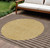 8' X 10' Brown And Beige Striped Washable Indoor Outdoor Area Rug - Brown, Beige
