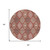 8' Orange Beige And Gray Round Floral Medallion Washable Indoor Outdoor Area Rug