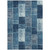 9' X 12' Navy Blue And Sky Blue Patchwork Washable Indoor Outdoor Area Rug