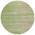 8' Green Beige And Ivory Round Striped Washable Indoor Outdoor Area Rug