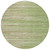 8' Green Beige And Ivory Round Striped Washable Indoor Outdoor Area Rug