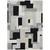 10' X 14' Black Ivory And Beige Geometric Washable Indoor Outdoor Area Rug